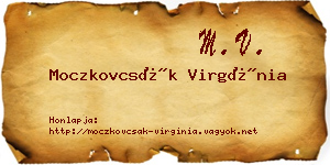 Moczkovcsák Virgínia névjegykártya